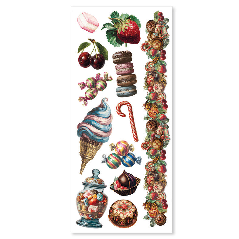 Chocolate Wanderlust Art Stickers Transparent Adhesive Sheets 5/Pkg