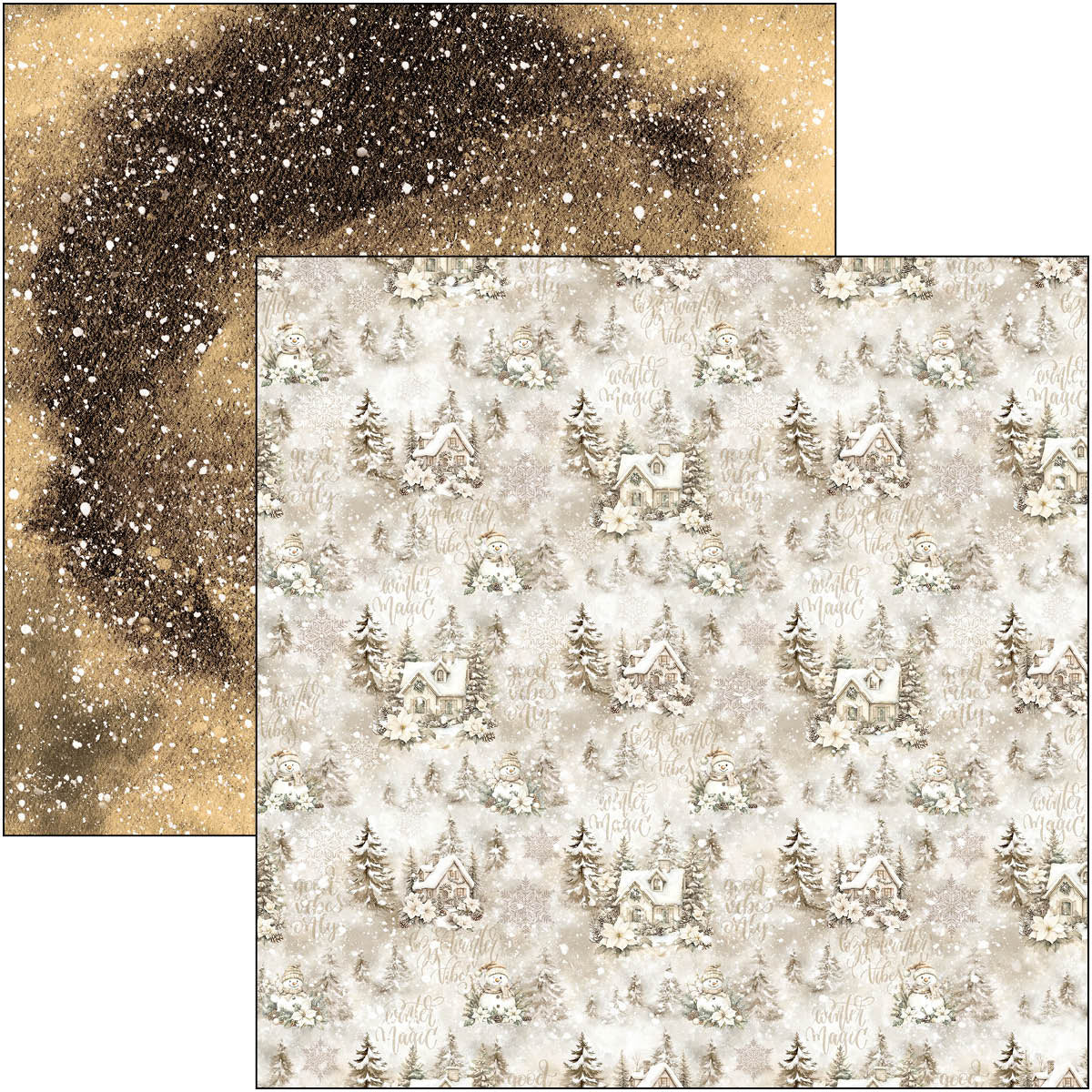 Winter Season Paper Pad 12"x12" 12/Pkg