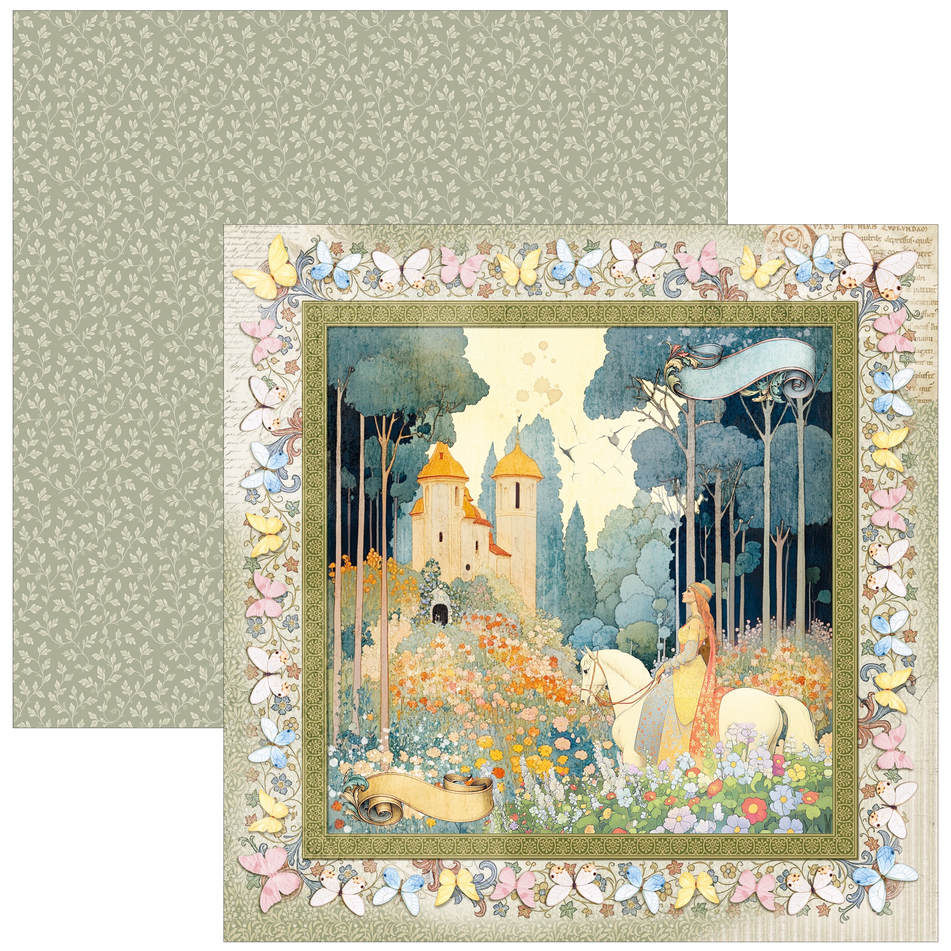 Courtly Love Paper Pad 12"x12" 12/Pkg