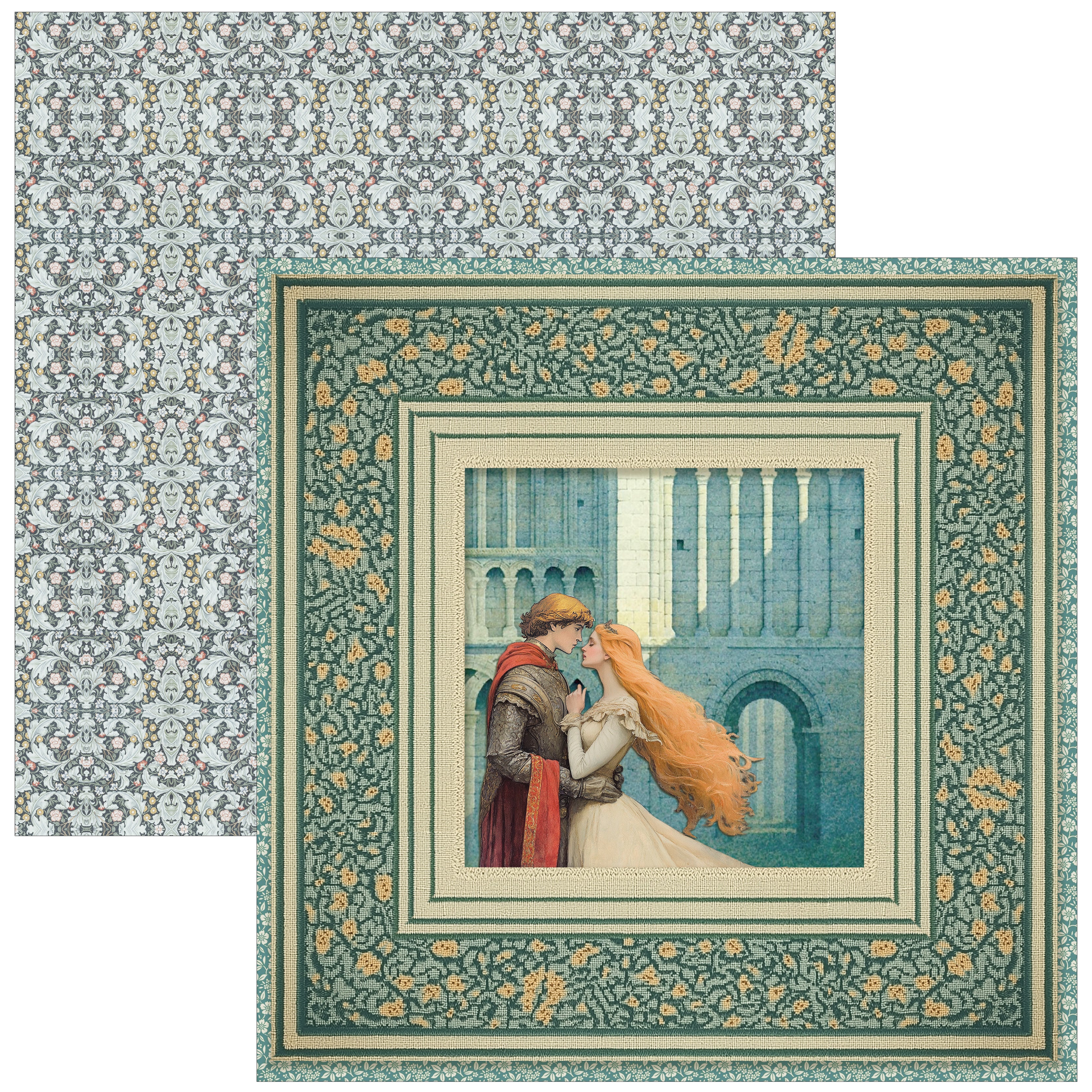 Courtly Love Paper Pad 12"x12" 12/Pkg