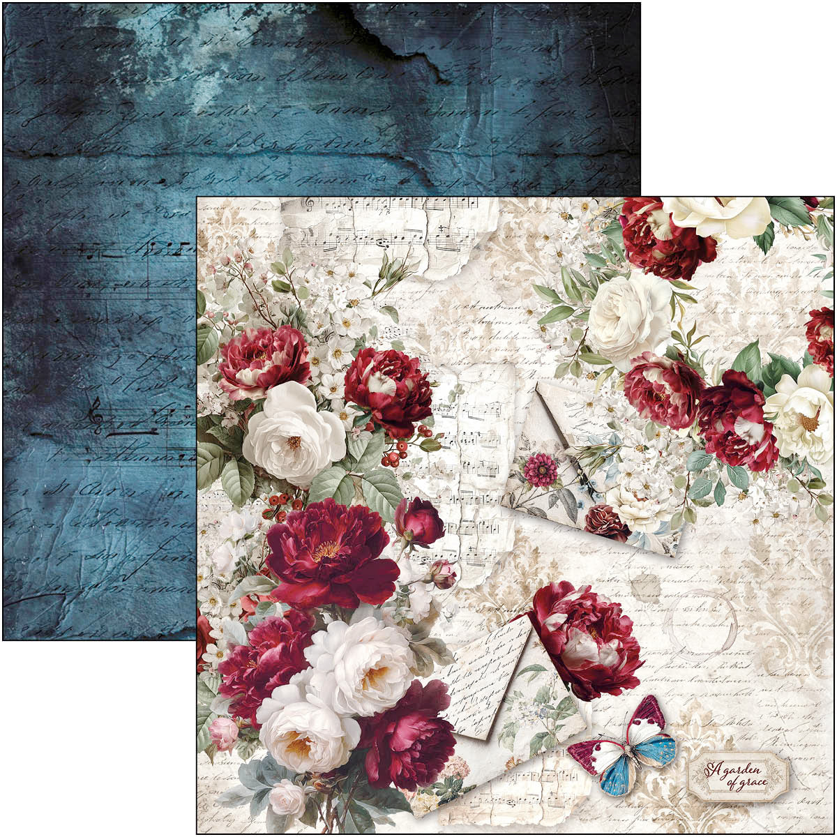 Bohemian Burgundy Paper Pad 12"x12" 12/Pkg