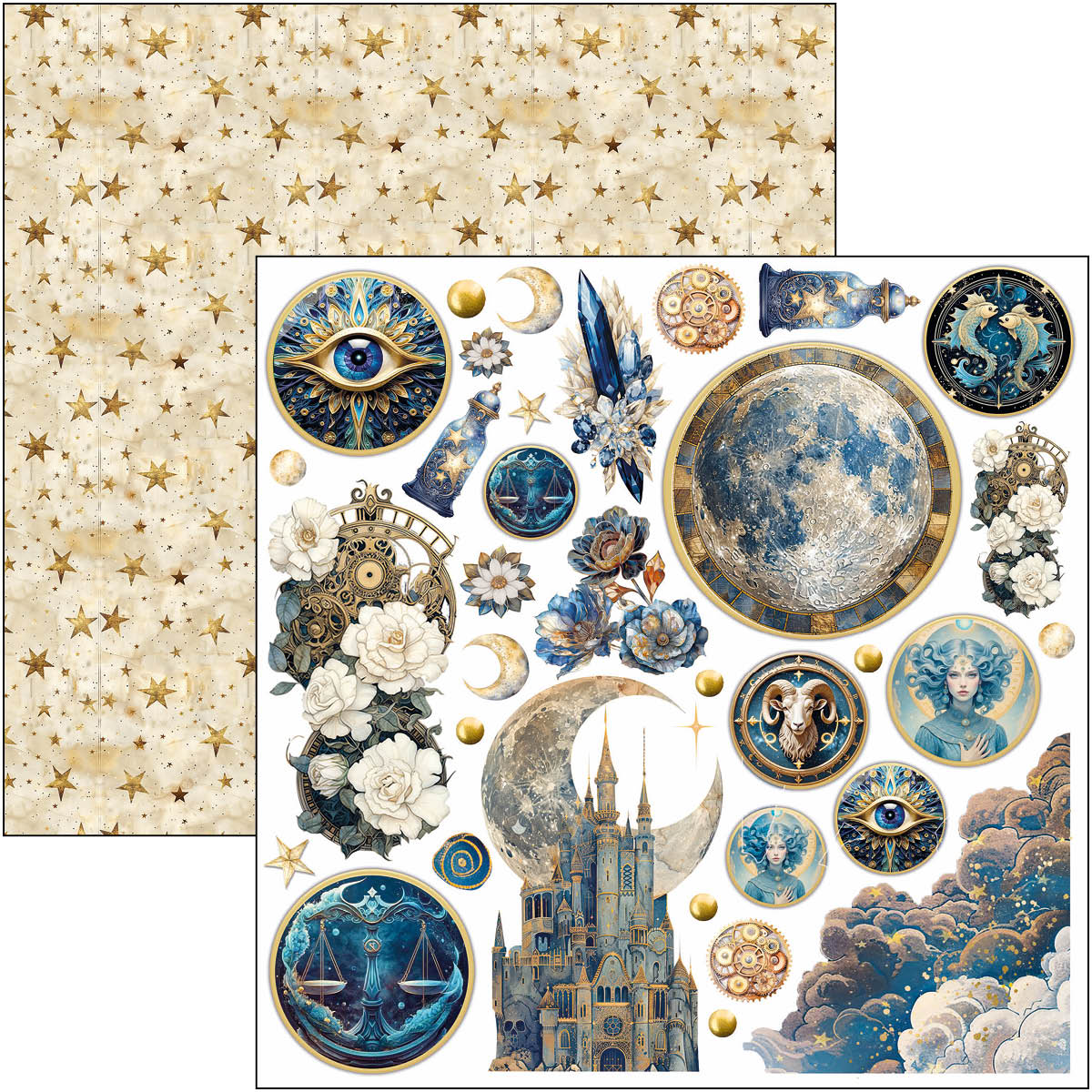 Celestial Fussy Cut Pad 6"x6" 24/Pkg