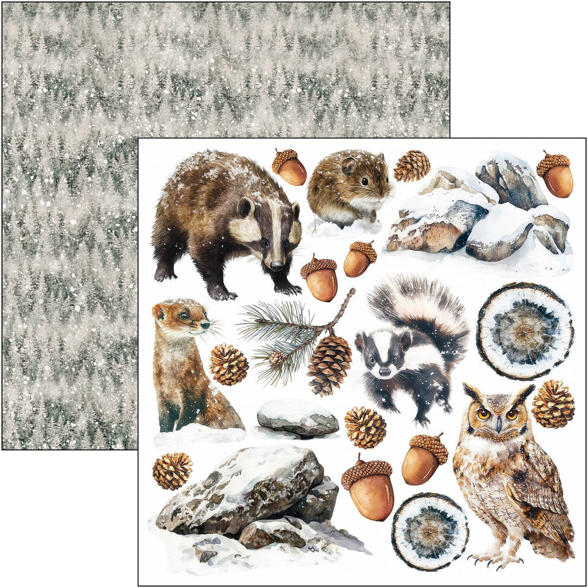 Forest Tales Fussy Cut Pad 6"x6" 24/Pkg