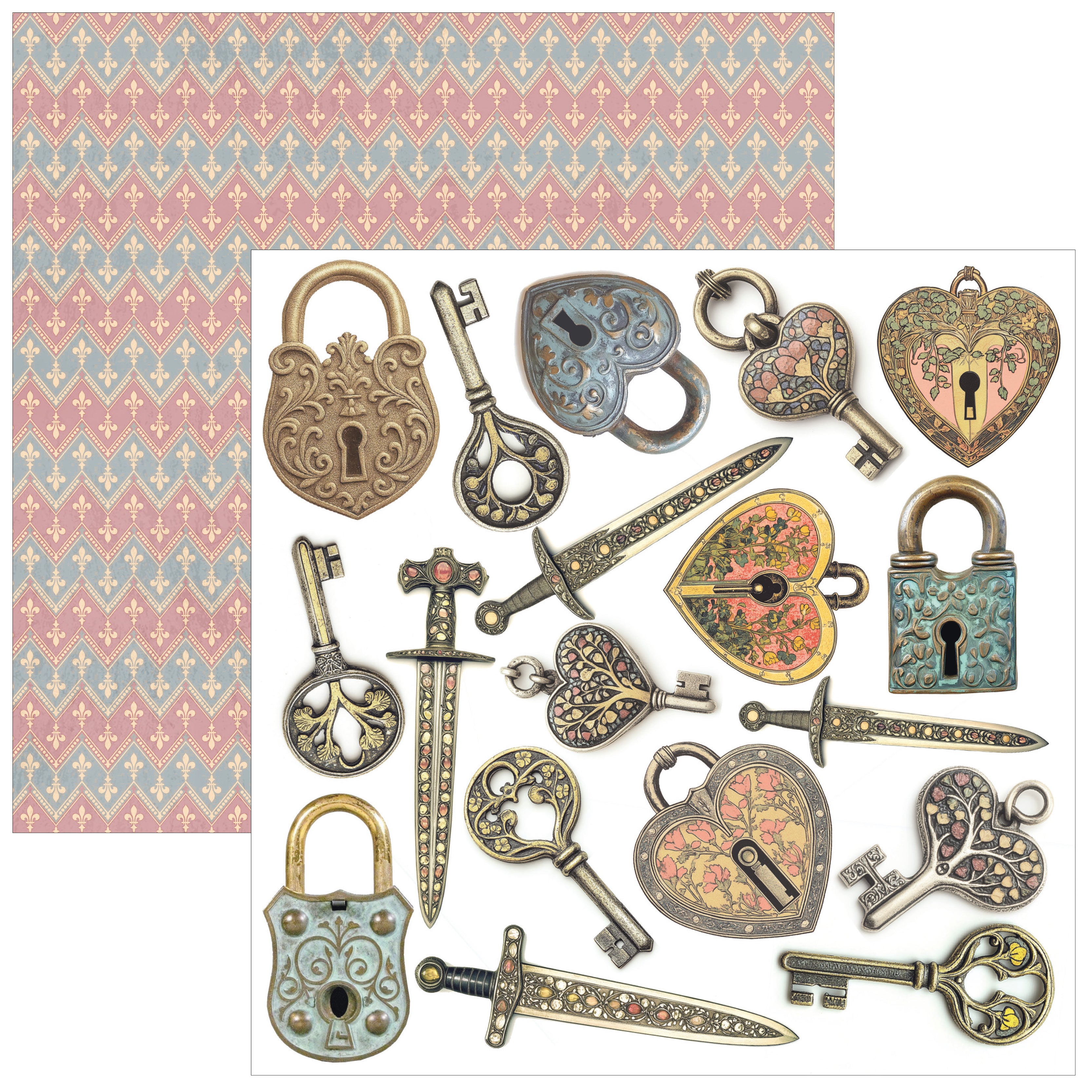 Courtly Love Fussy Cut Pad 6"x6" 24/Pkg