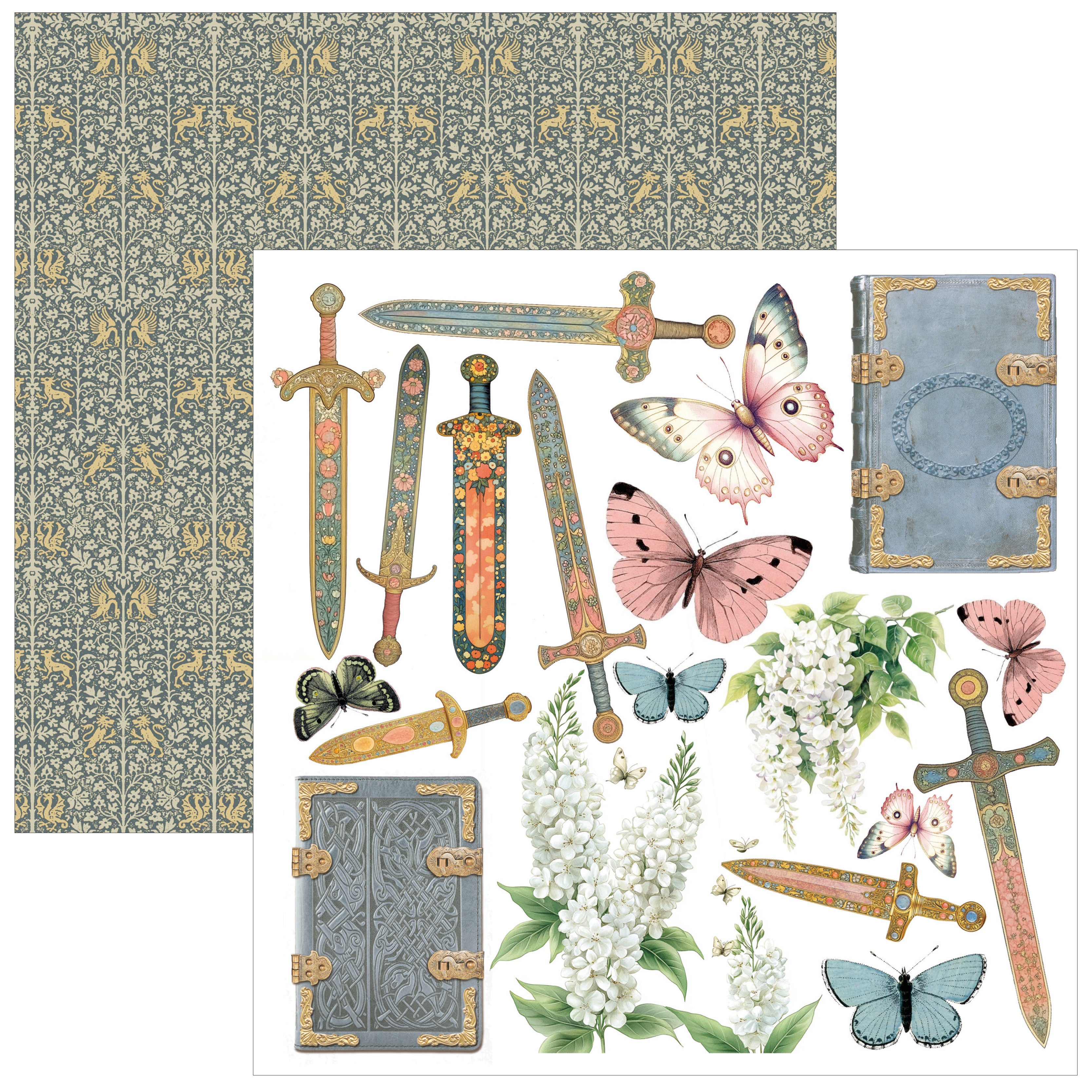 Courtly Love Fussy Cut Pad 6"x6" 24/Pkg