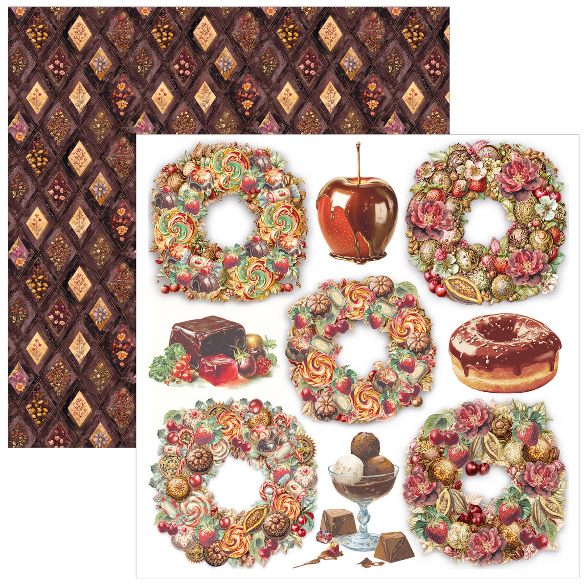 Chocolate Wanderlust Fussy Cut Pad 6"x6" 24/Pkg