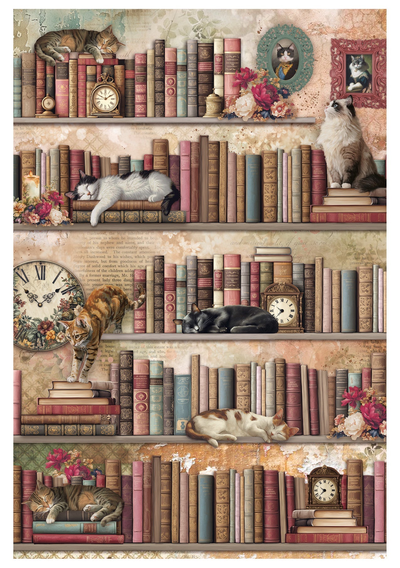 Rice Paper A4 MIXED 4/Pkg Book Lover