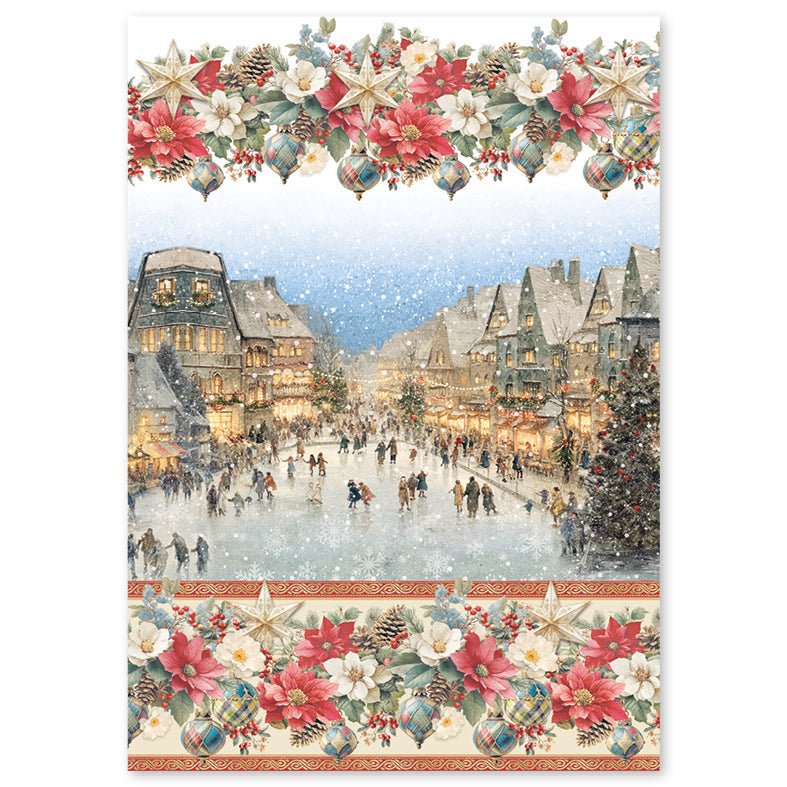Rice Paper A4 MIXED 4/Pkg Merry & Bright