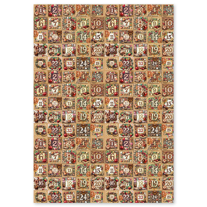 Rice Paper A4 MIXED 4/Pkg Chocolate Wanderlust