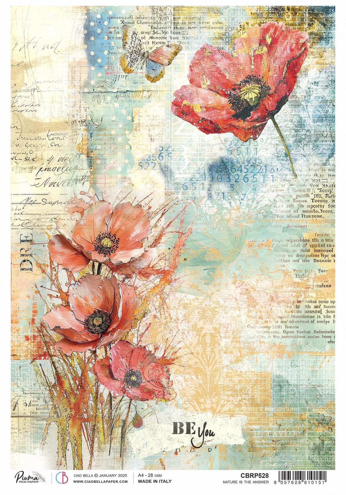 Rice Paper A4 Nature is the answer - 5 Sheets