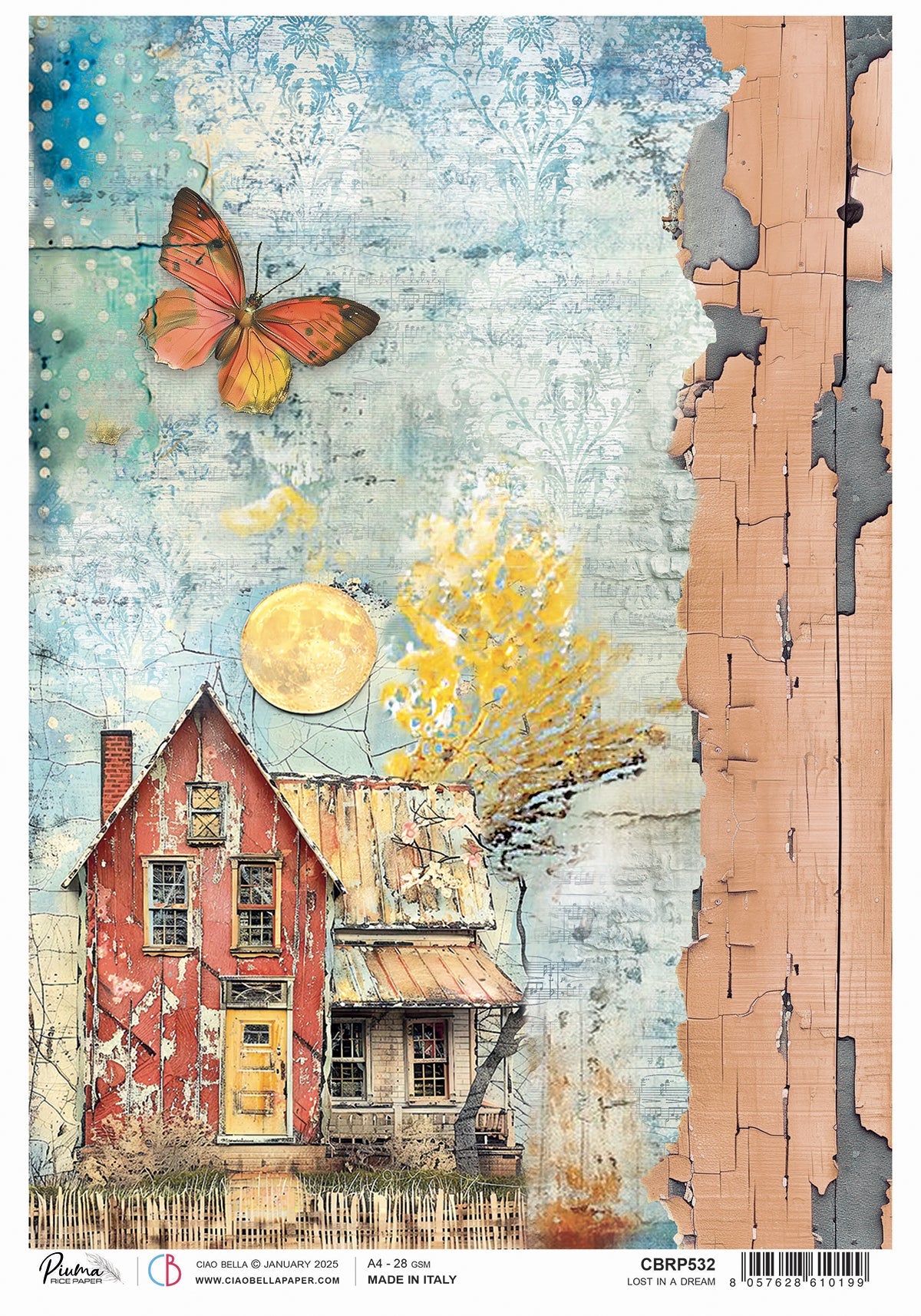 Rice Paper A4 Lost in a dream - 5 Sheets