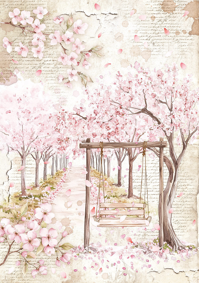 Rice Paper A5 MIXED 8/Pkg Secret Garden