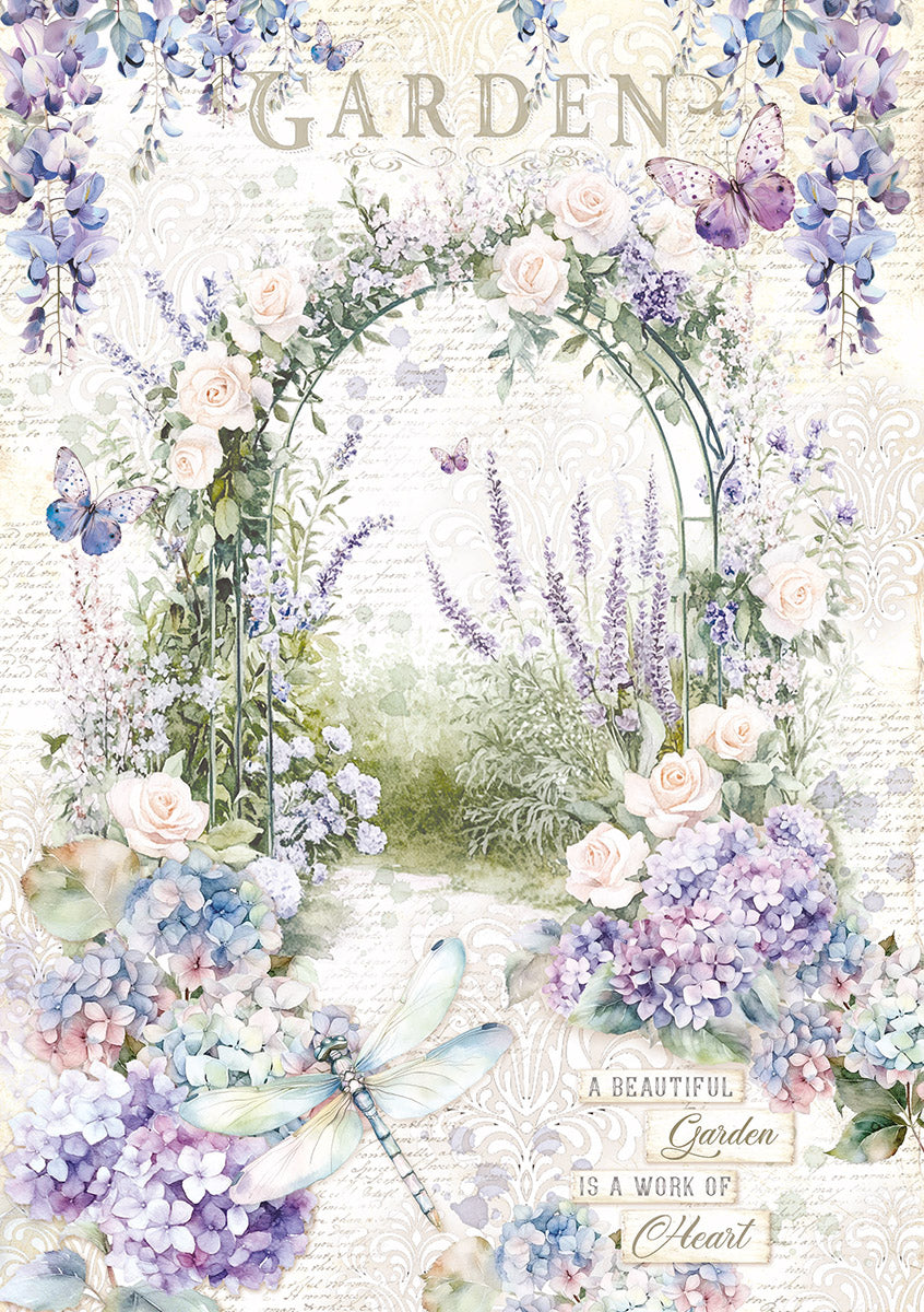 Rice Paper A5 MIXED 8/Pkg Secret Garden