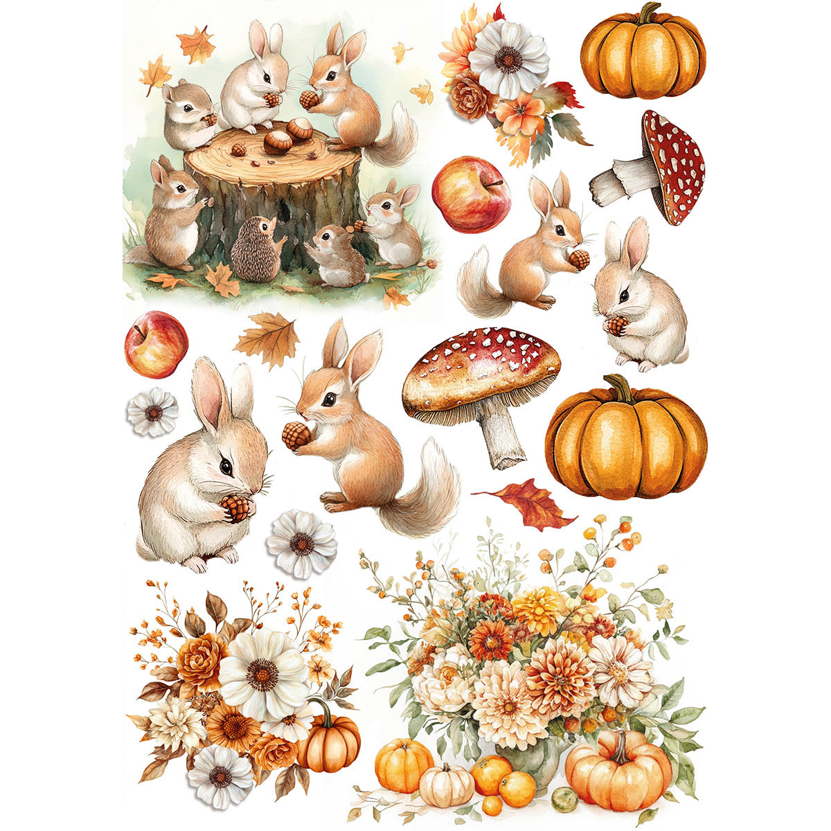 Rice Paper A5 MIXED 8/Pkg Hello Fall