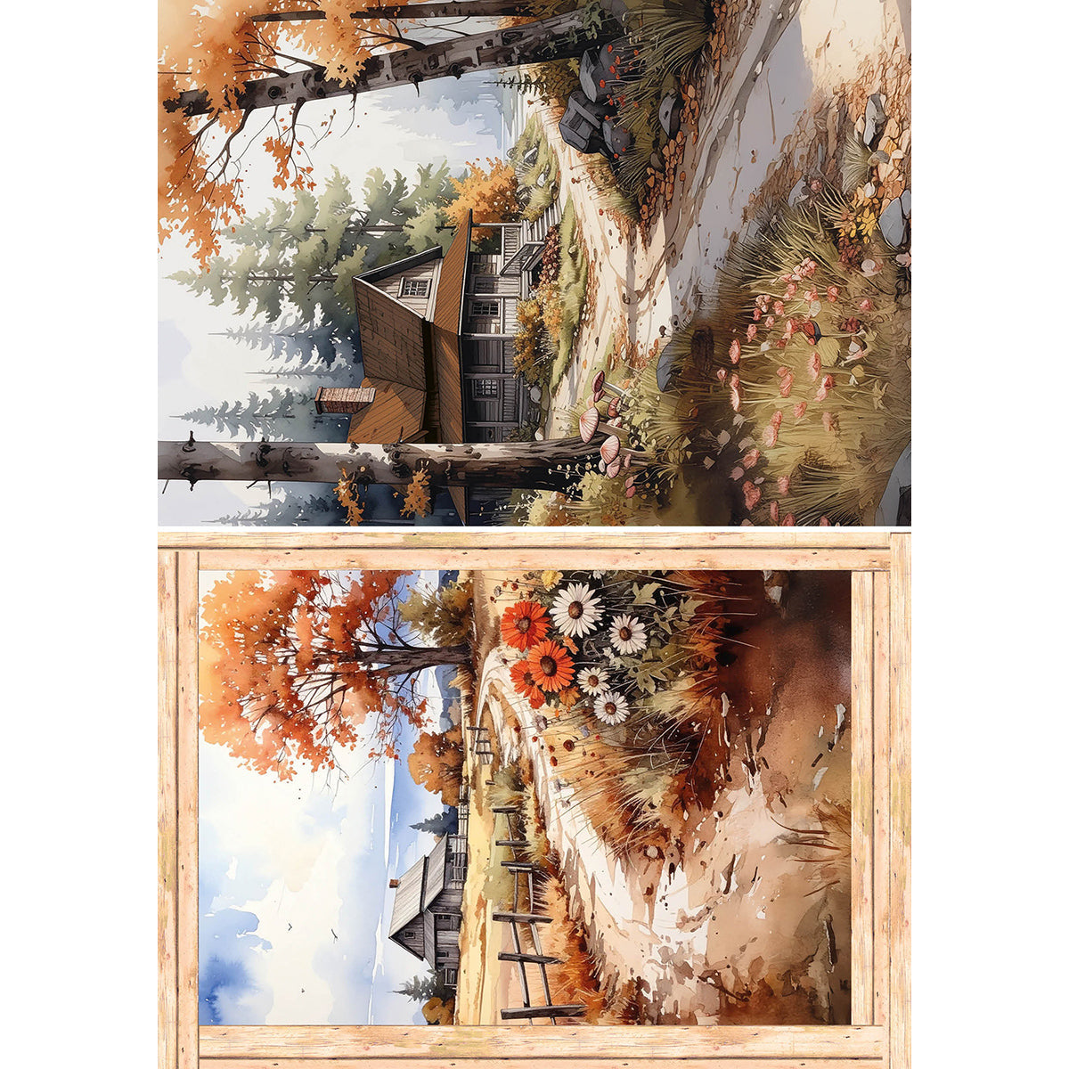 Rice Paper A5 MIXED 8/Pkg Hello Fall