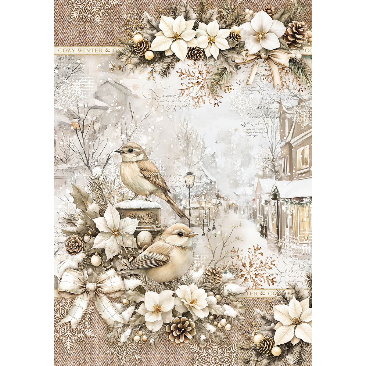 Rice Paper A5 MIXED 8/Pkg Winter Season