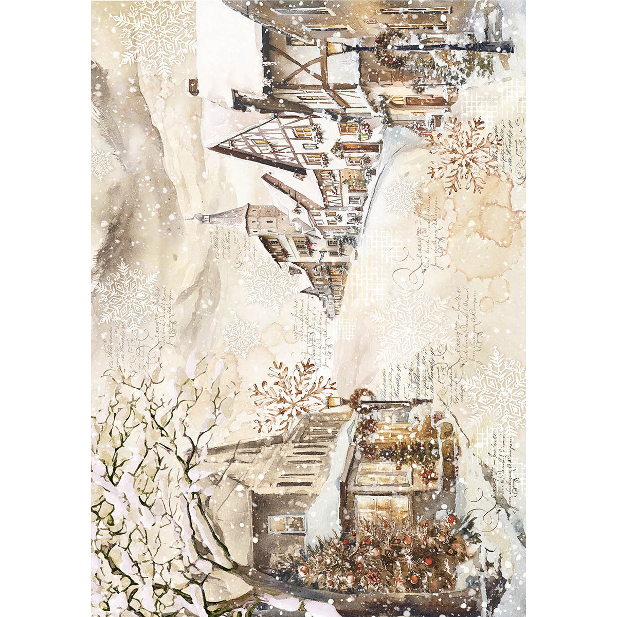 Rice Paper A5 MIXED 8/Pkg Winter Season