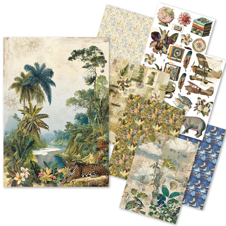 Rice Paper A5 MIXED 8/Pkg Jungle Vibes