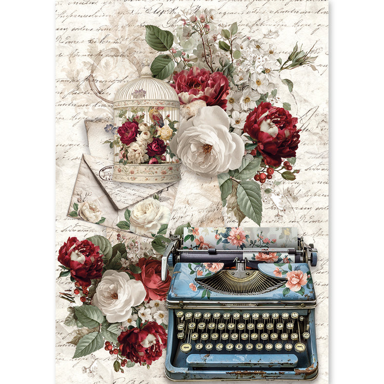 Rice Paper A5 MIXED 8/Pkg Bohemian Burgundy