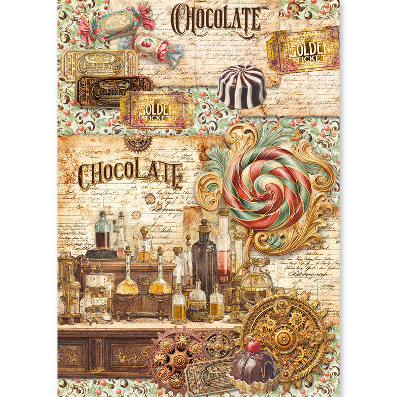 Rice Paper A5 MIXED 8/Pkg Chocolate Wanderlust