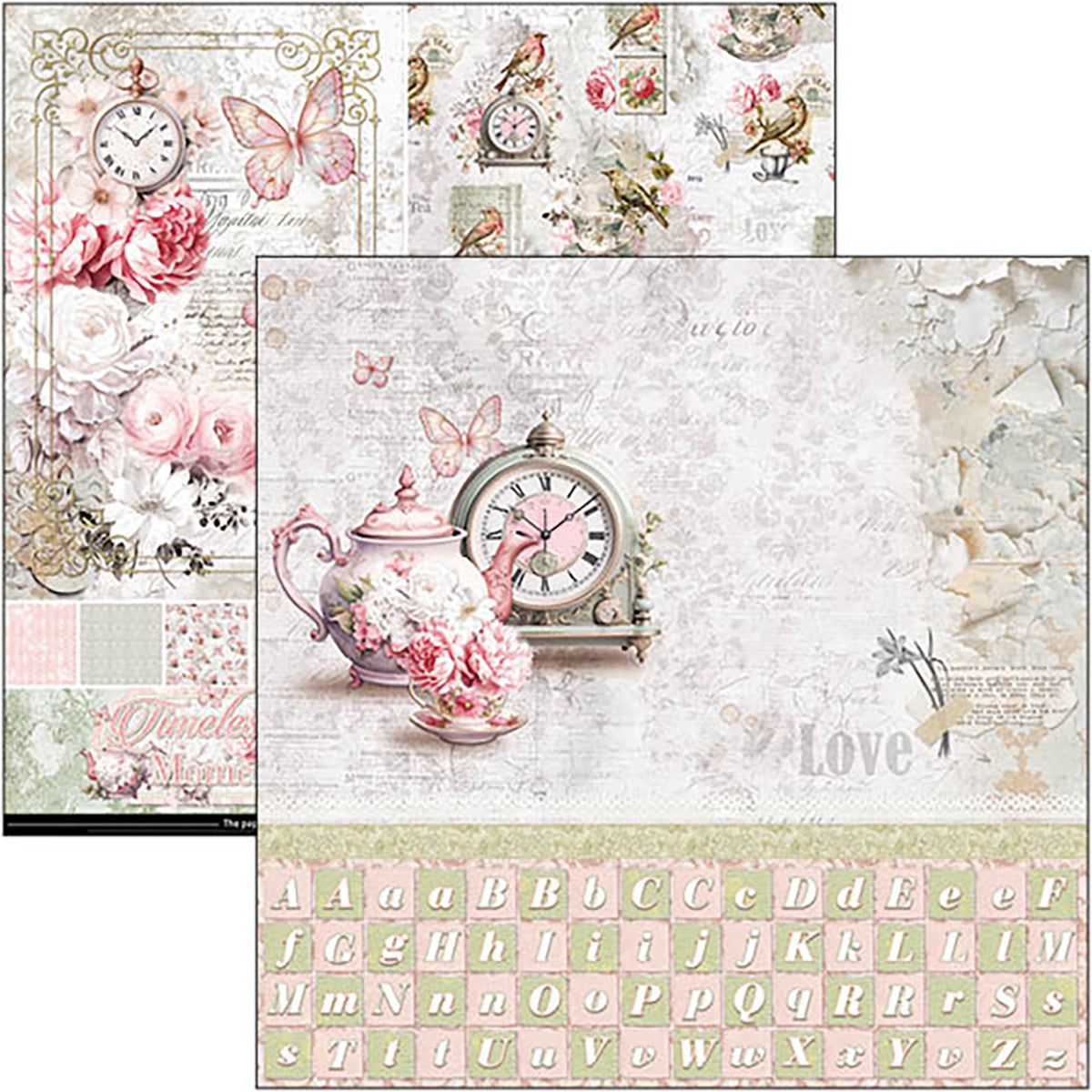 Timeless Moments Patterns Pad 12"x12" 8/Pkg