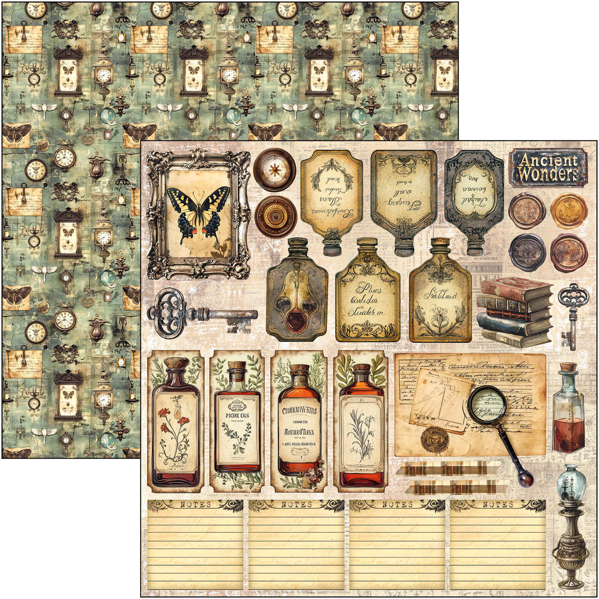 Cabinet Of Curiosities Patterns Pad 12"x12" 8/Pkg