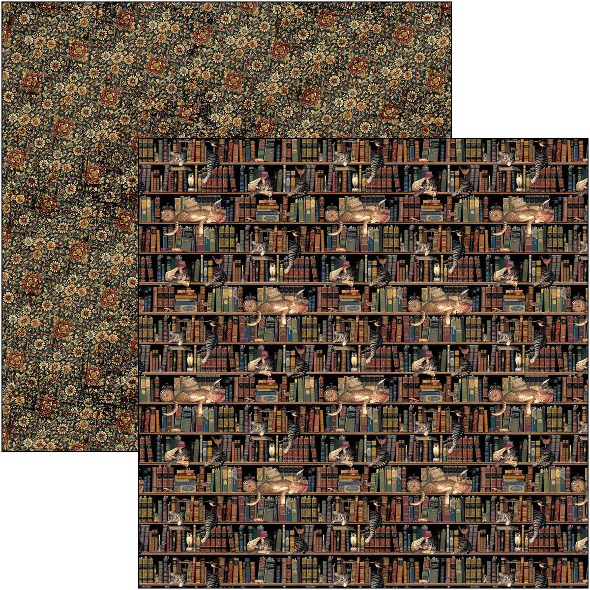 Book Lovers Patterns Pad 12"x12" 8/Pkg