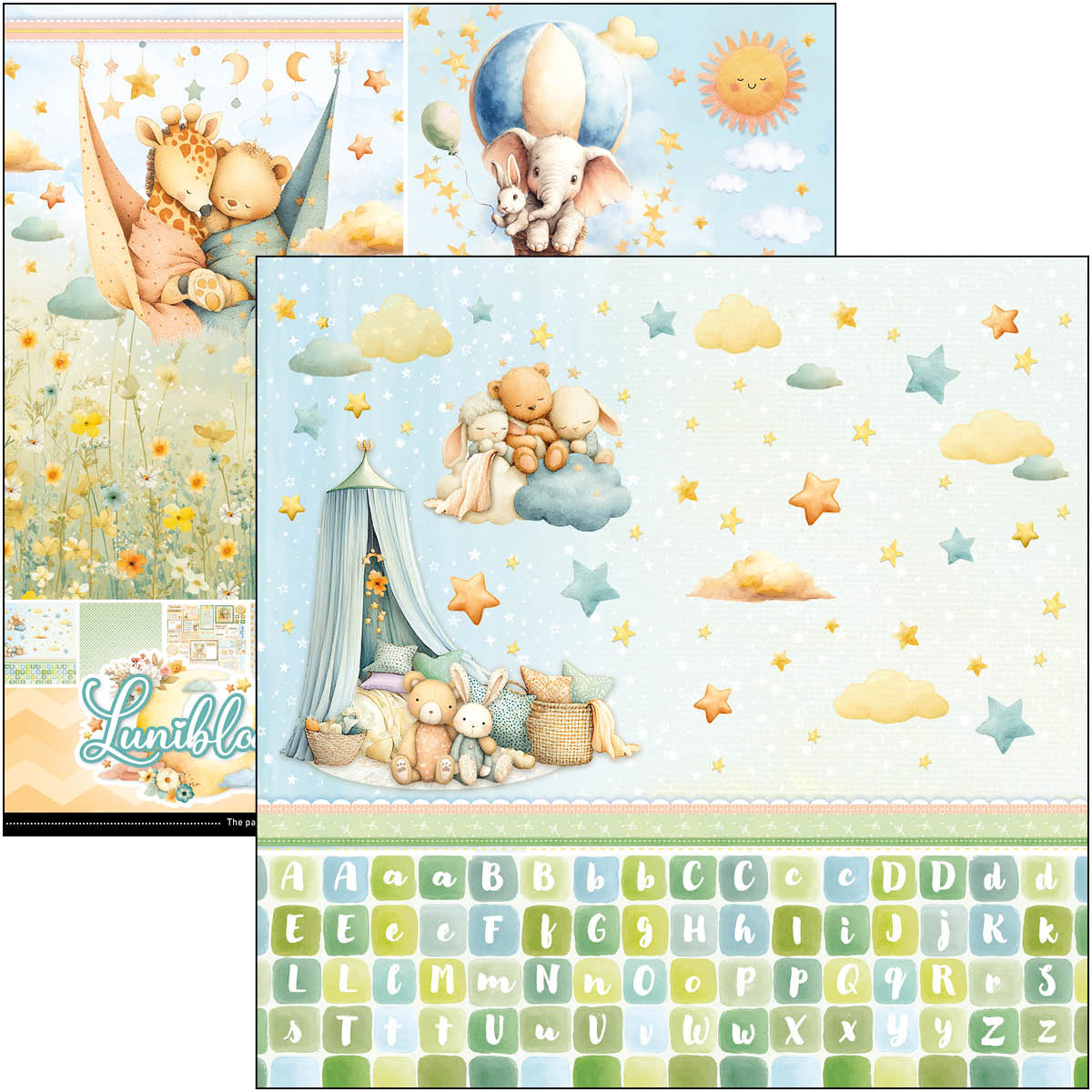 Lunibloom Patterns Pad 12"x12" 8/Pkg