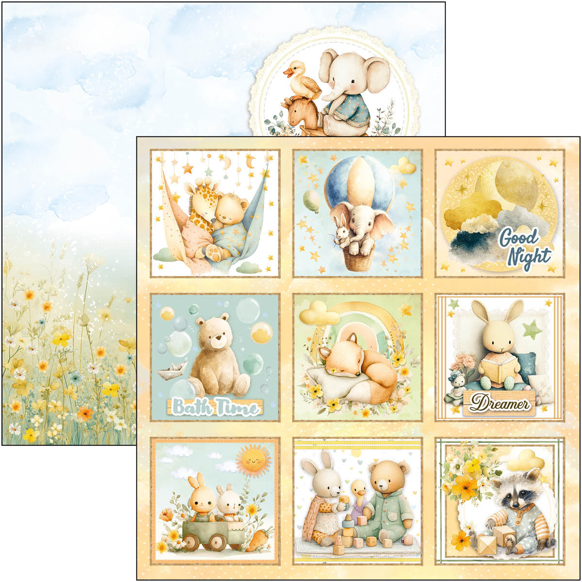 Lunibloom Patterns Pad 12"x12" 8/Pkg