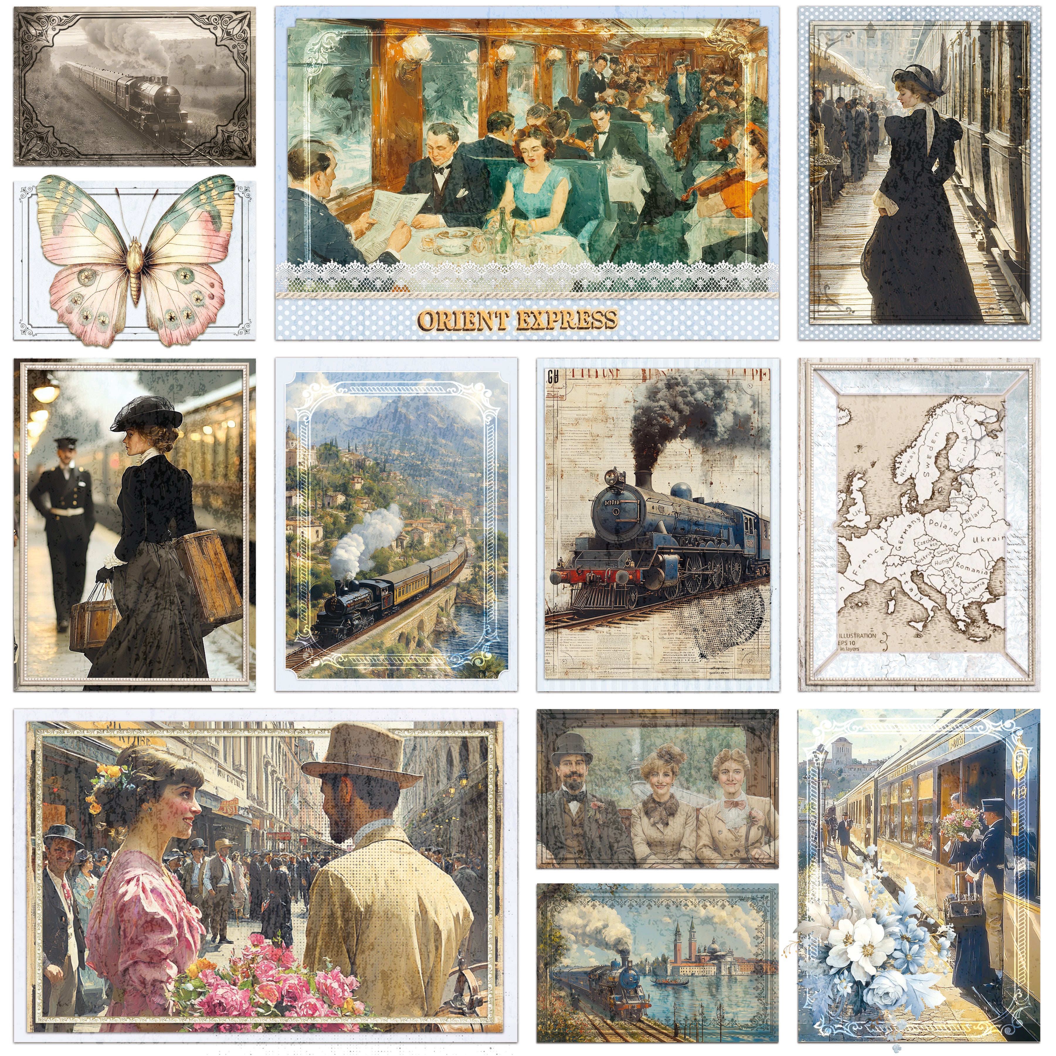 Eastern Journey Patterns Pad 12"x12" 8/Pkg