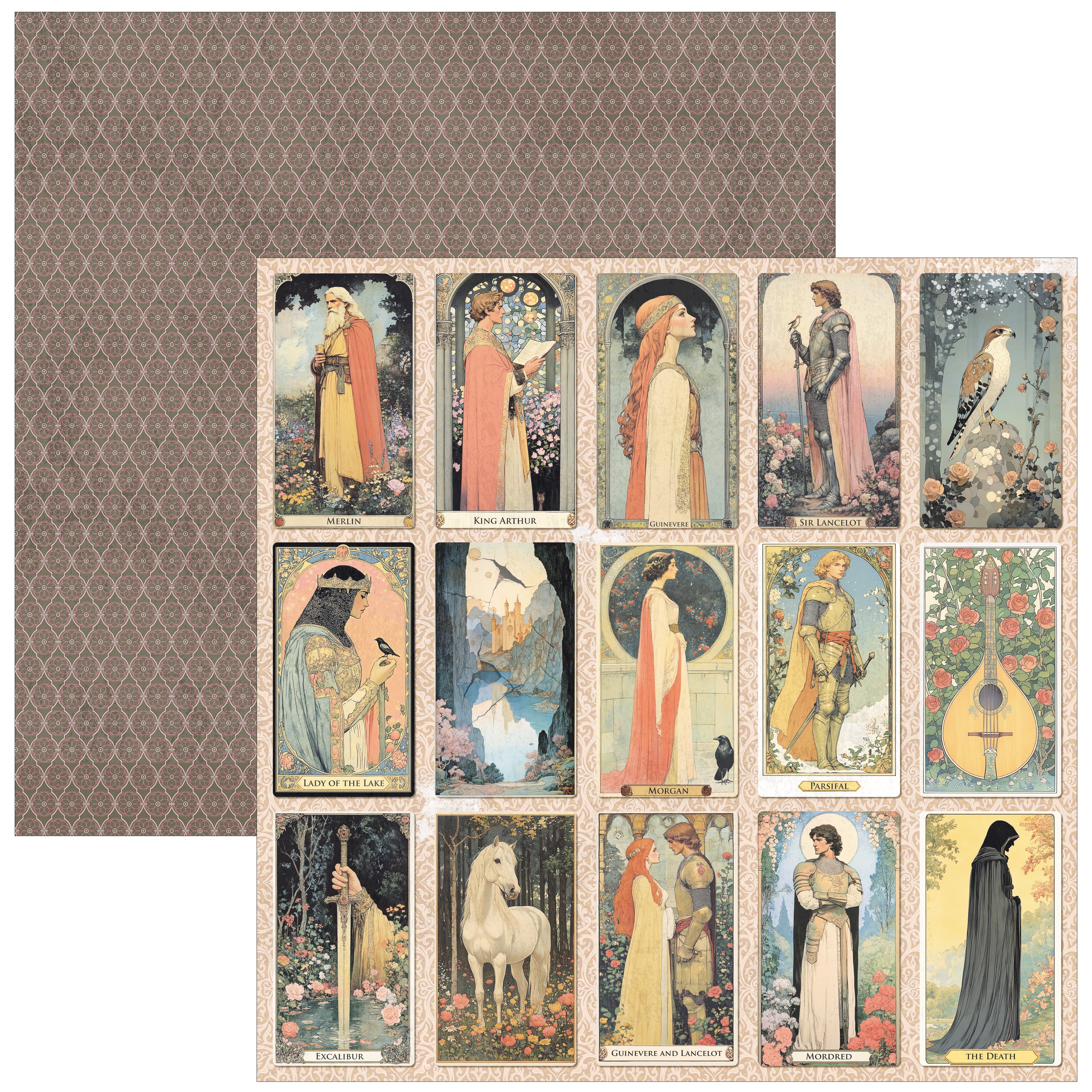 Courtly Love Patterns Pad 12"x12" 8/Pkg