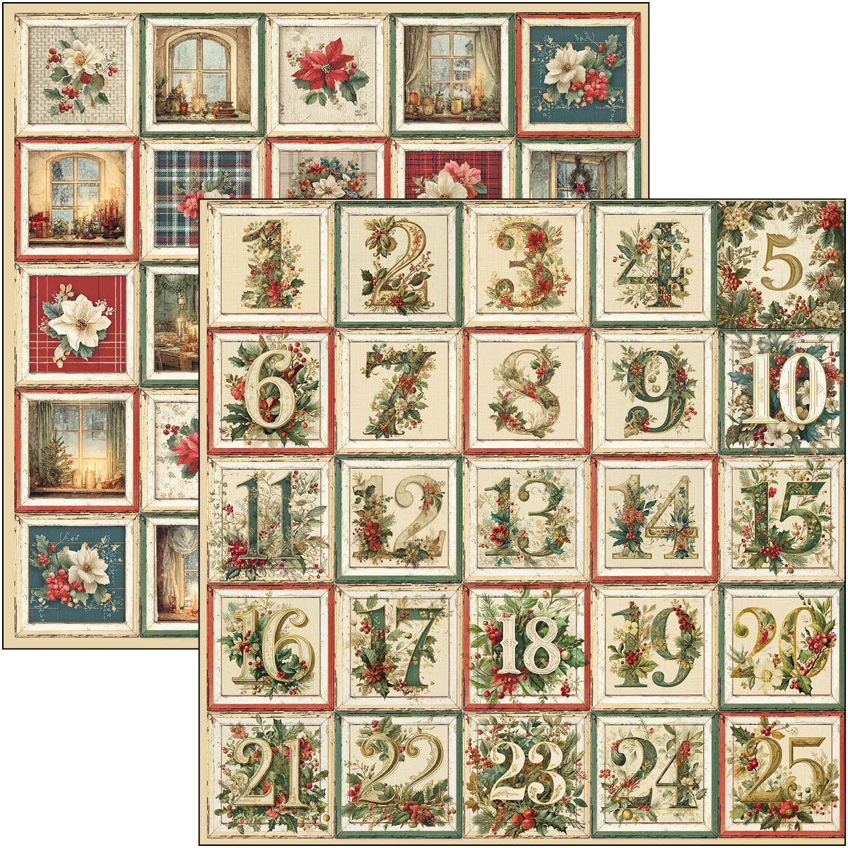 Merry & Bright Patterns Pad 12"x12" 8/Pkg