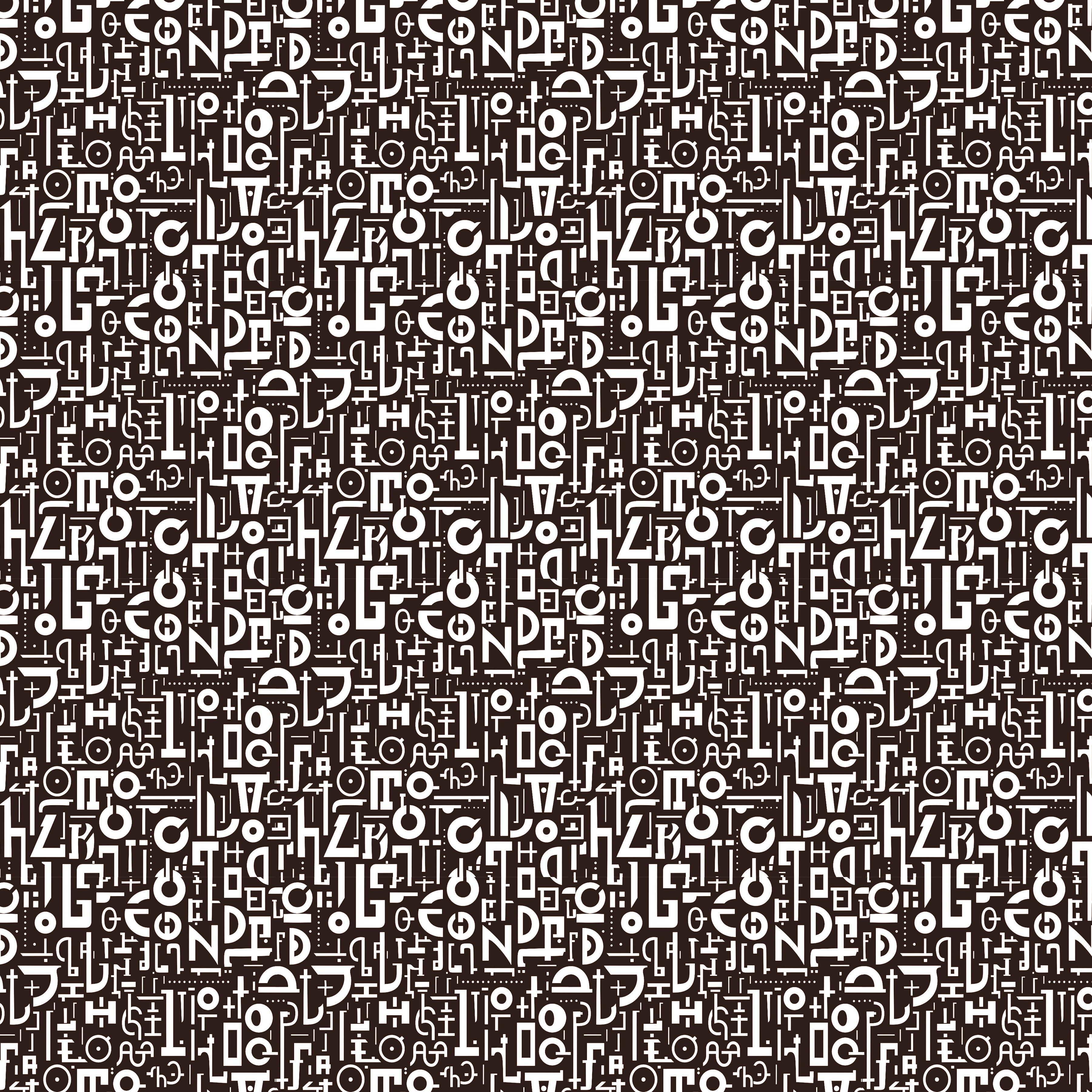 Typographic Patterns Pad 12"x12" 8/Pkg