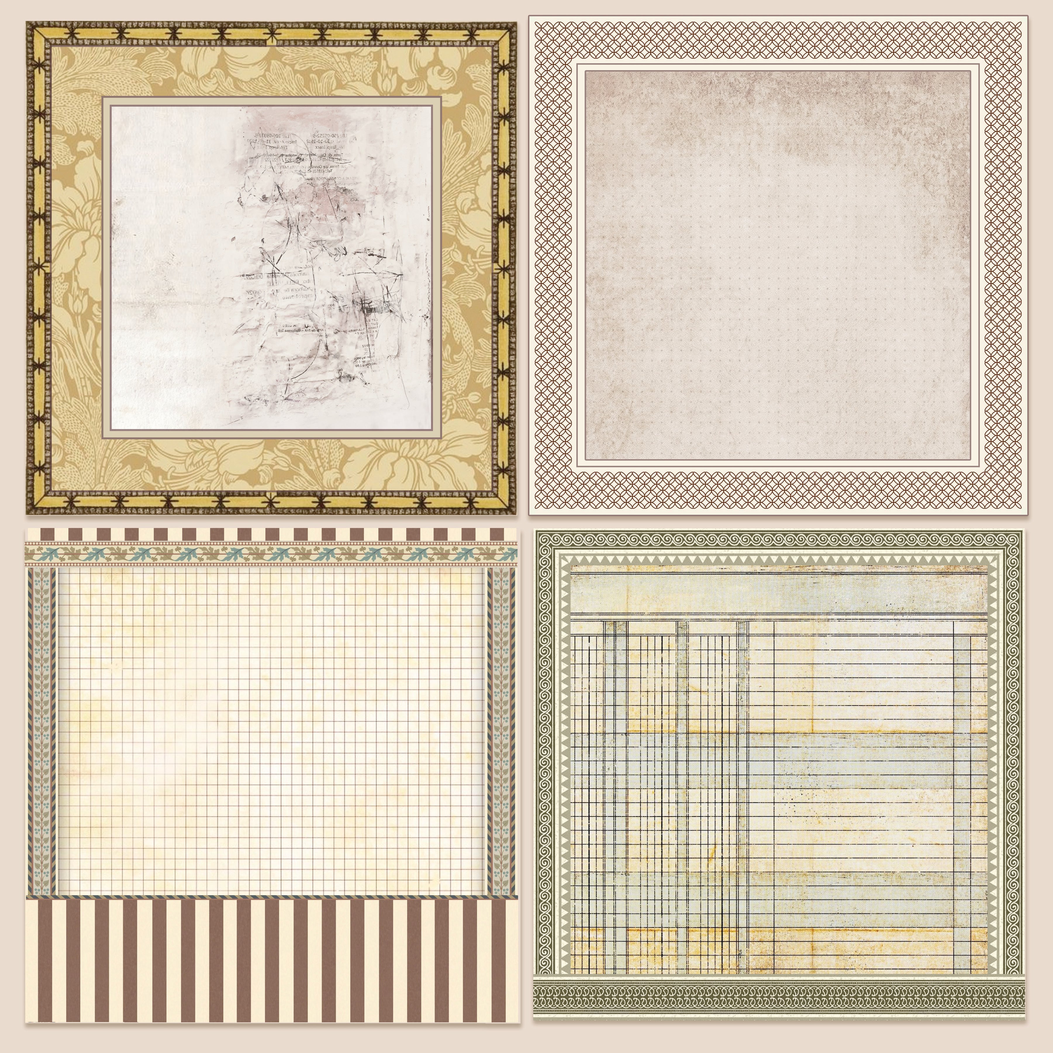 Typographic Patterns Pad 12"x12" 8/Pkg