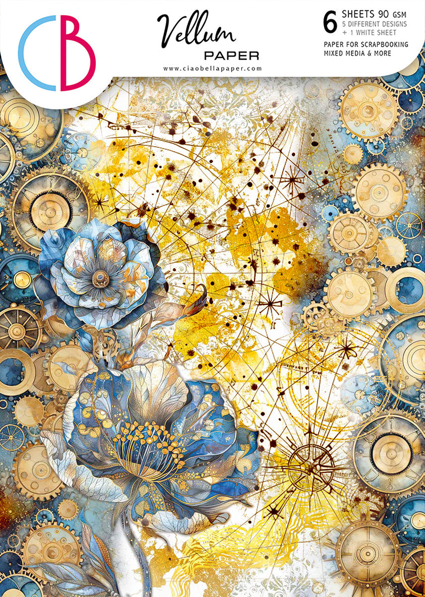 Vellum Celestial Paper Patterns A4 6/Pkg