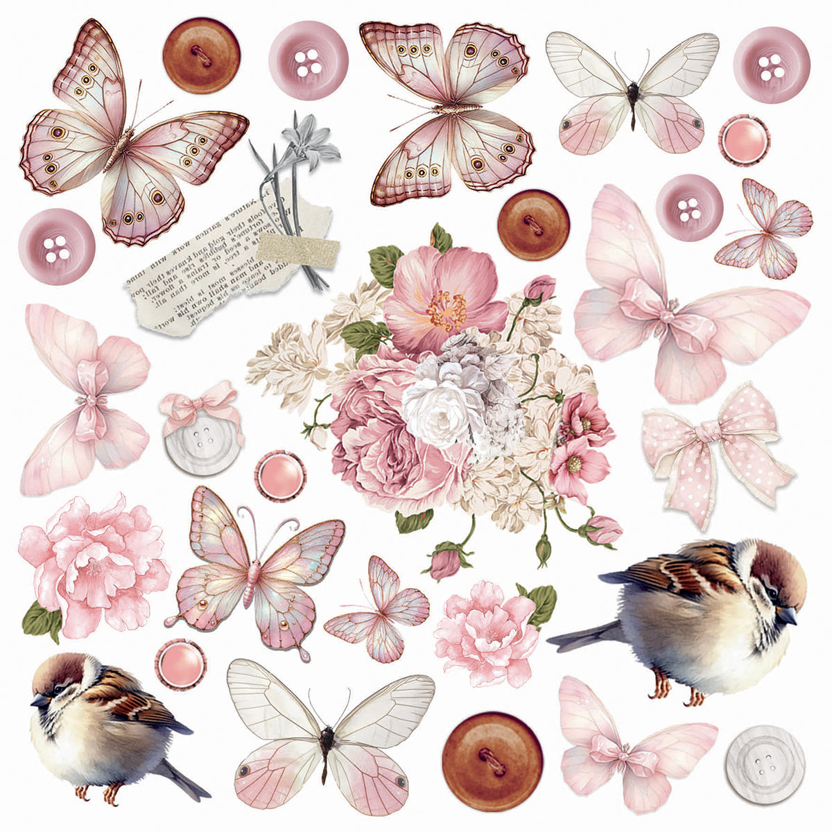 Vellum Timeless Memories Fussy Cut 6"x6" 6/Pkg