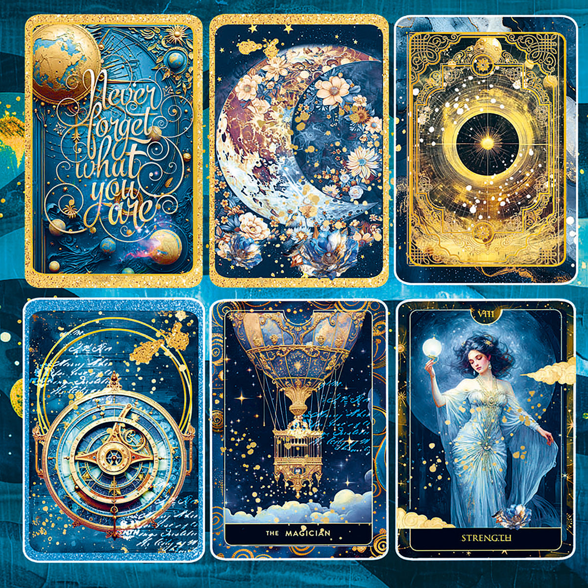 Vellum Celestial Fussy Cut 6"x6" 6/Pkg