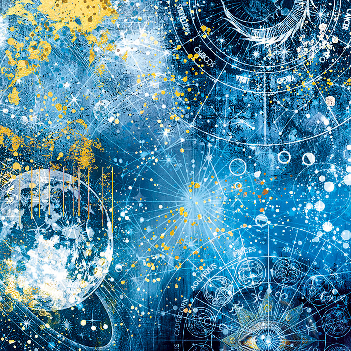 Vellum Celestial Fussy Cut 6"x6" 6/Pkg