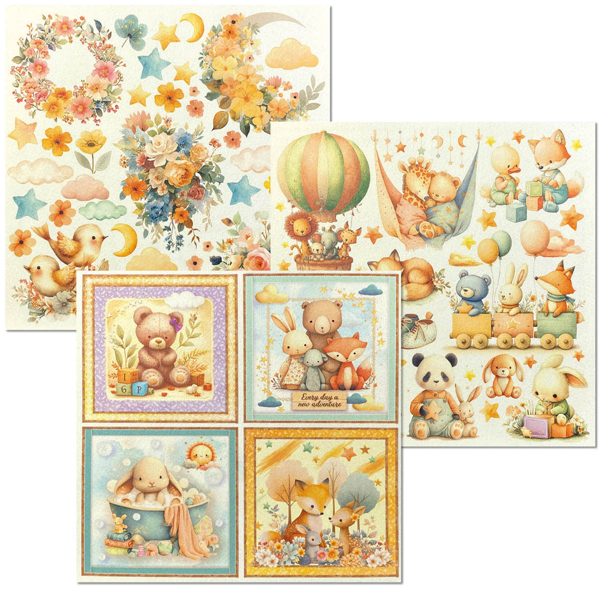 Deluxe Paper Pearl & Vellum Dual Pack 6x6 MIXED 6/Pkg Lunibloom