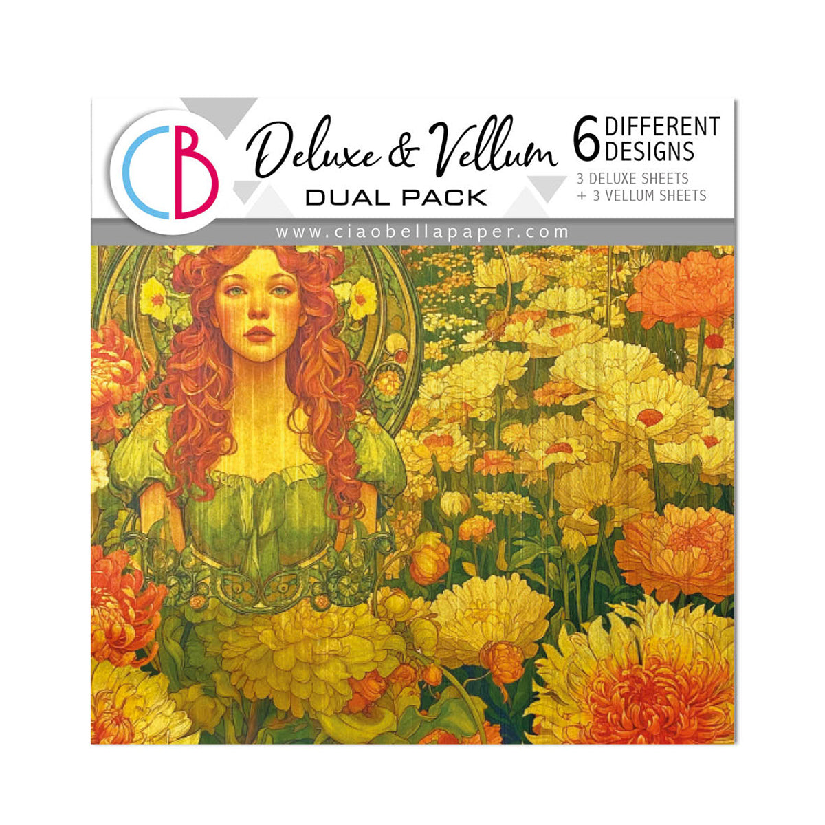 Deluxe Paper Gold & Vellum Dual Pack 6x6 MIXED 6/Pkg Artemis