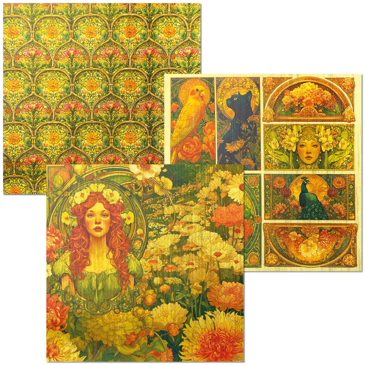Deluxe Paper Gold & Vellum Dual Pack 6x6 MIXED 6/Pkg Artemis