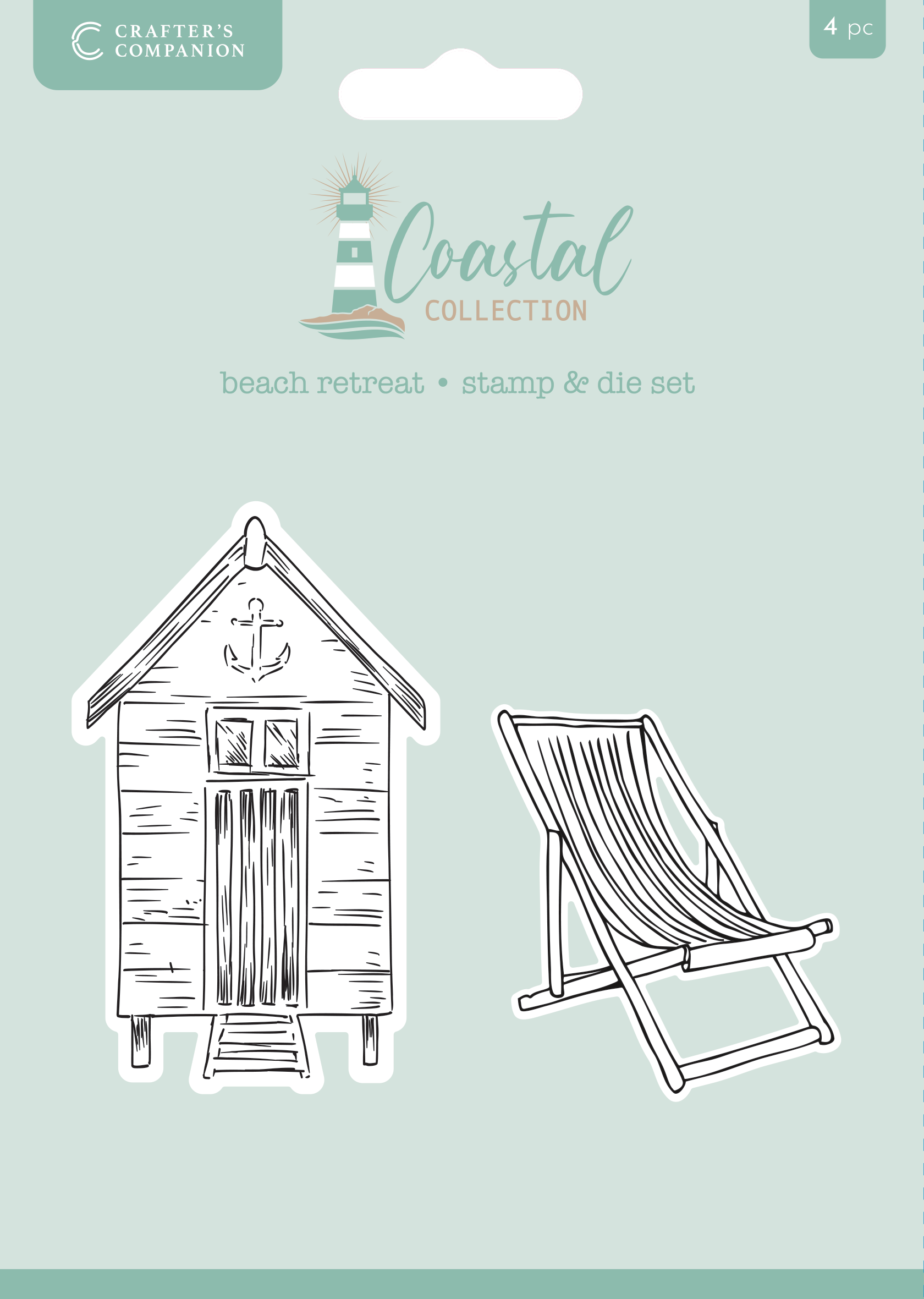 Crafter’s Companion Coastal Collection Stamp & Die - Beach Retreat