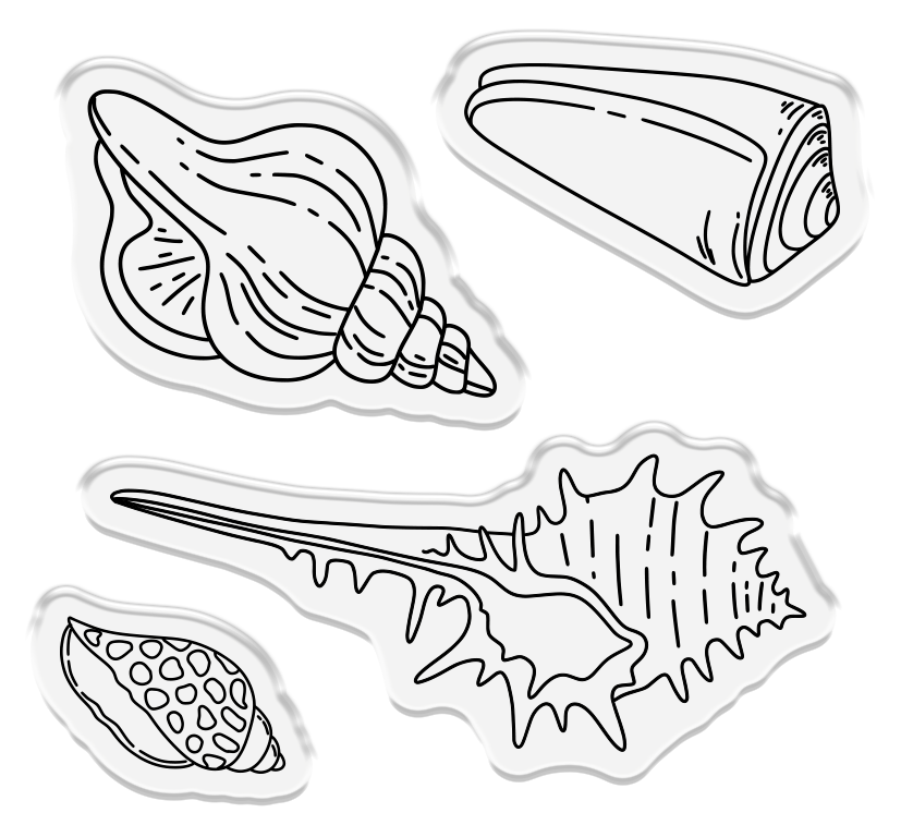 Crafter’s Companion Coastal Collection Stamp & Die - Seashells on the Seashore