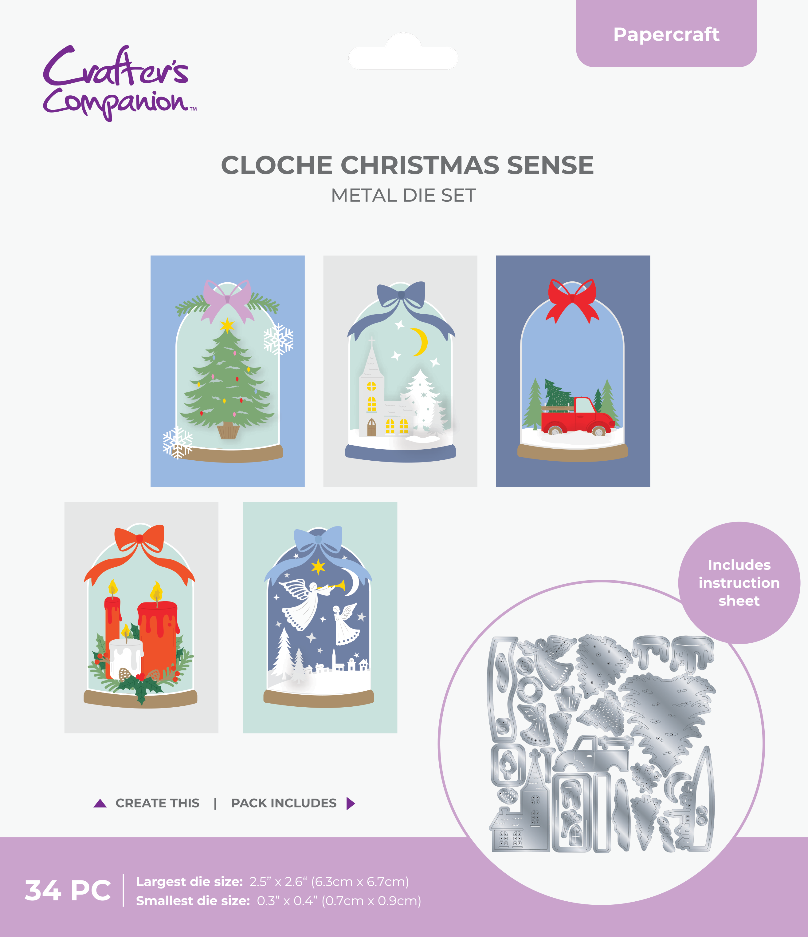 Crafters Companion Metal Die - Cloche Christmas Sense