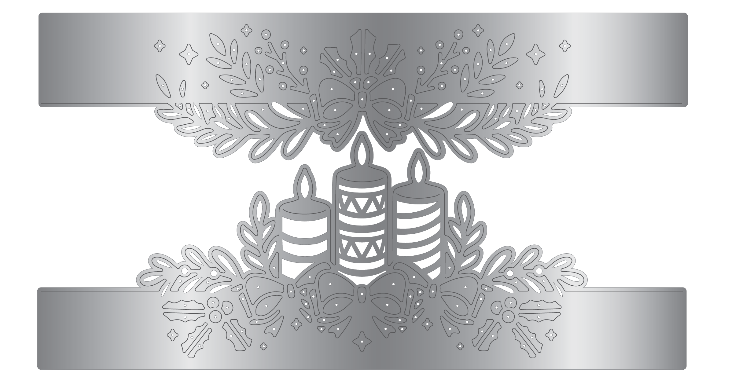 Crafter's Companion Metal Die Edge Set - Candlelit Christmas