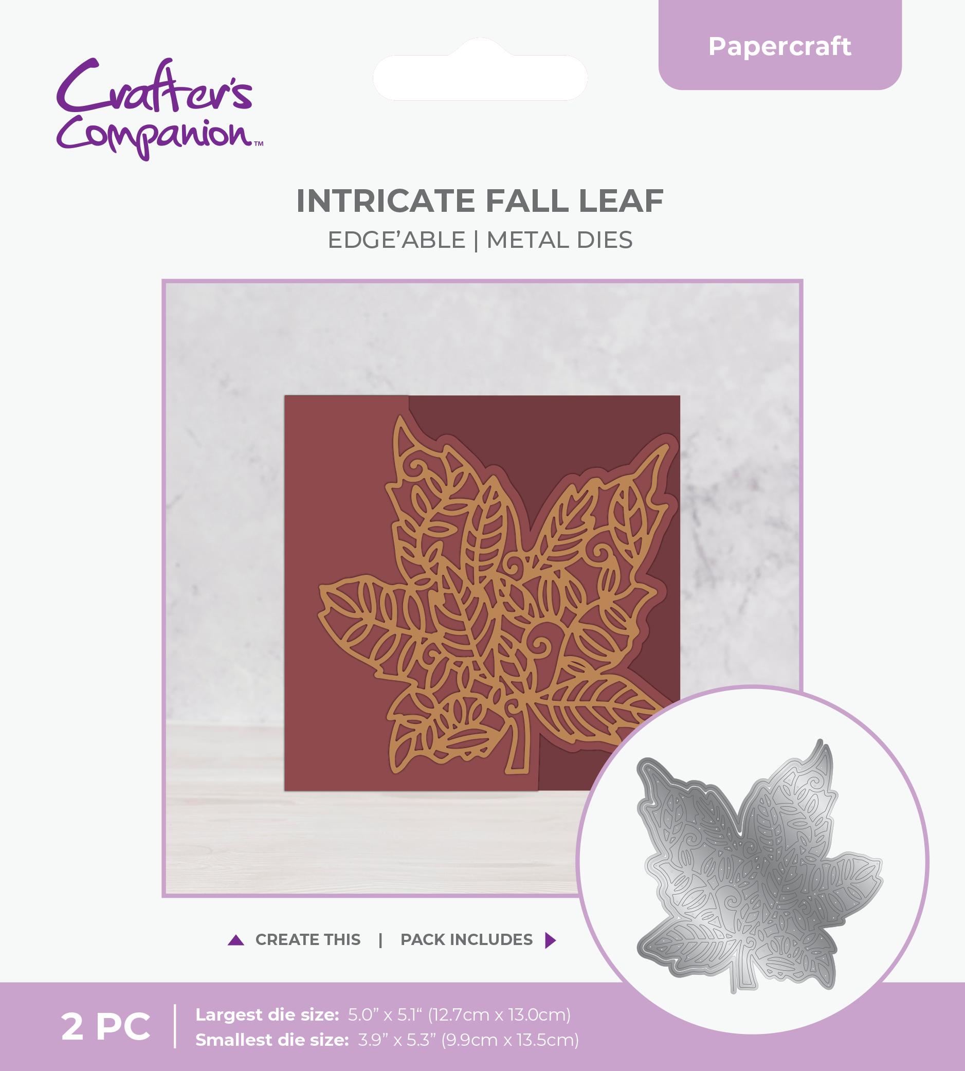 Crafter's Companion Die Set Intricate Fall Leaf