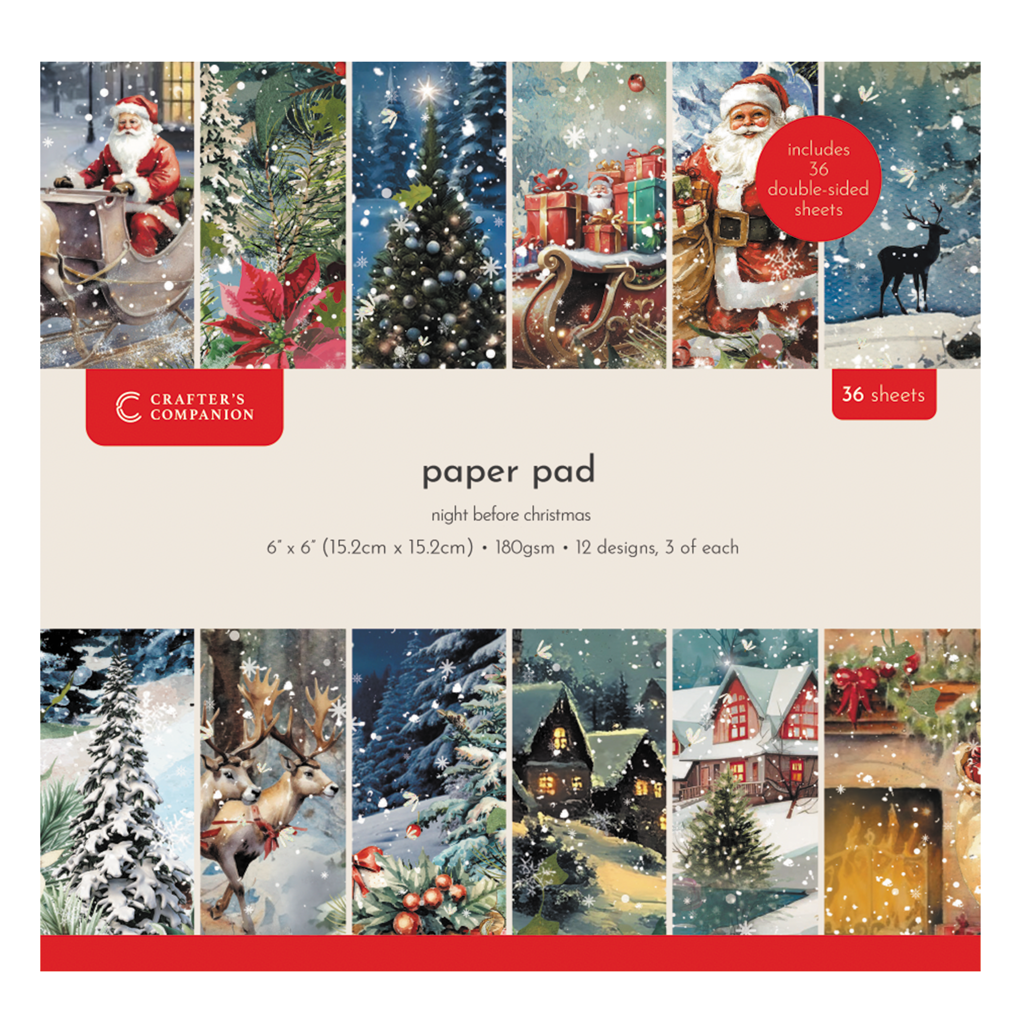 Crafter's Companion The Night Before Christmas 6" x 6' Pad