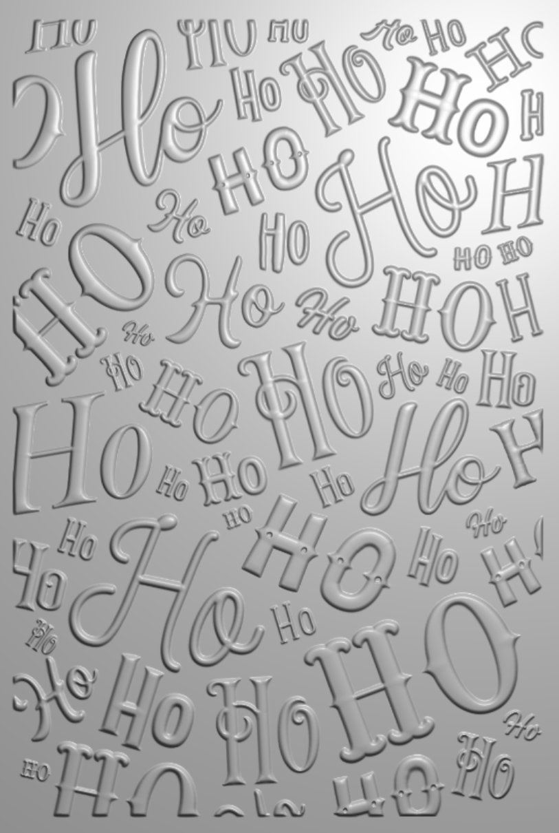 Crafter's Companion Retro Christmas Collection 6"x4" 3D Embossing Folder - Ho Ho Ho