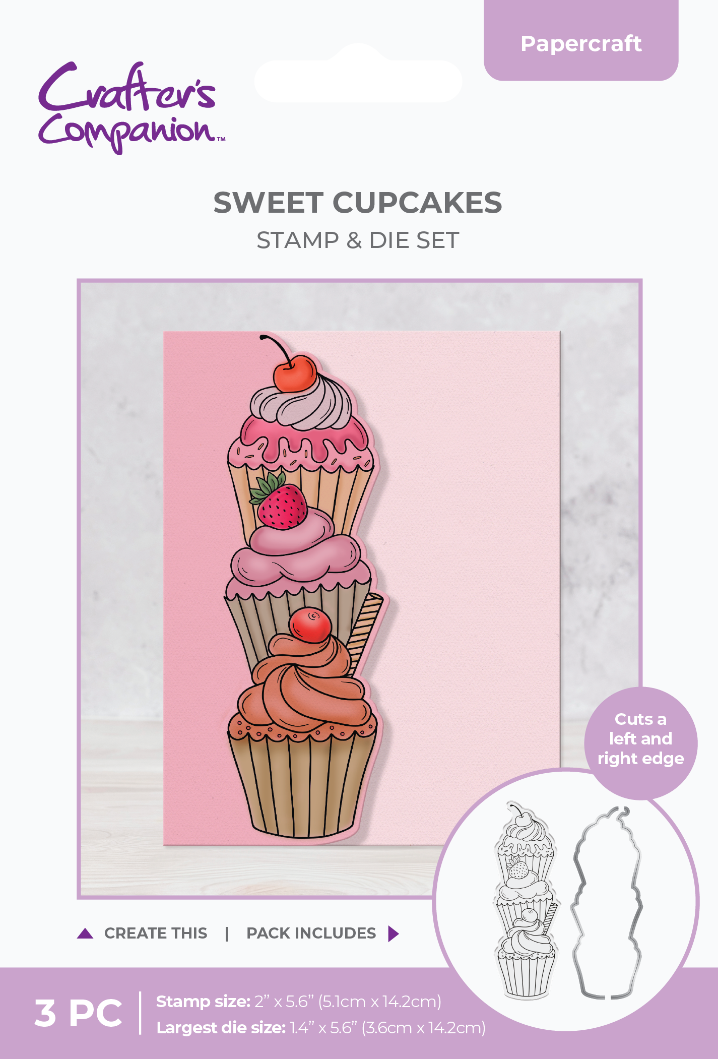 Cupcake Stack Stamp & Metal Die