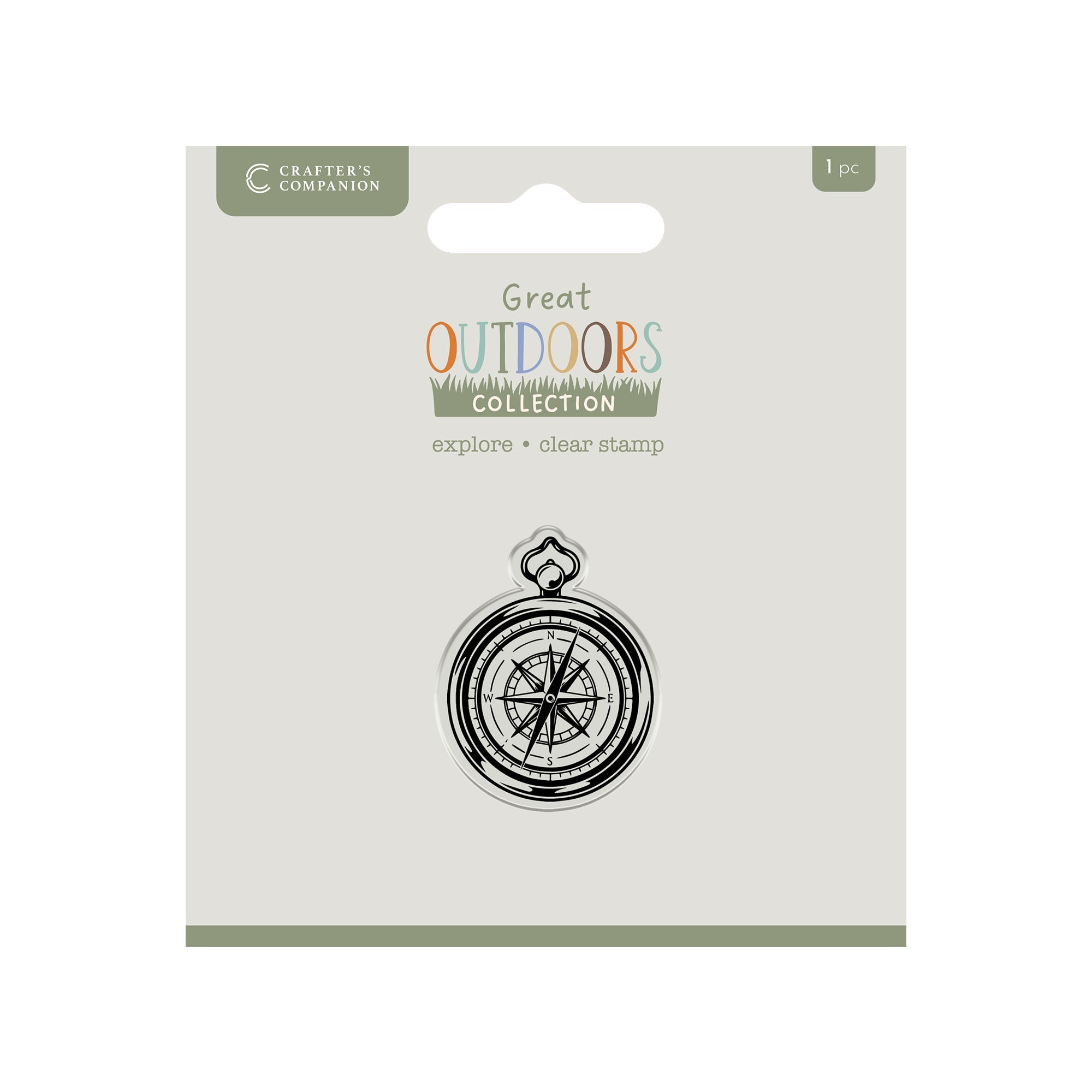 Crafters Companion The Great Outdoors Clear Acrylic Stamp Set - Explore